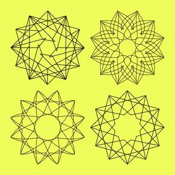 Guilloche vector elements. Guilloche vector elements. Copyright: xZoonar.c... 写真素材