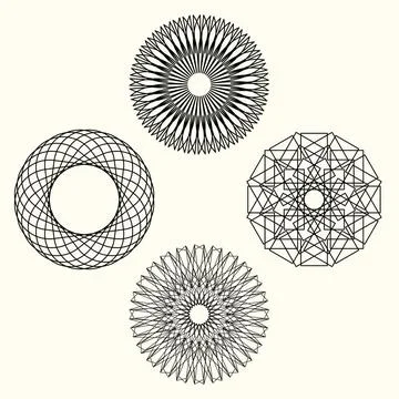 Guilloche vector elements. Guilloche vector elements. Copyright: xZoonar.c... Stock Photos