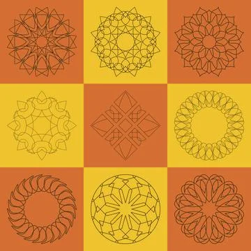 Guilloche vector elements. Guilloche vector elements. Copyright: xZoonar.c... 写真素材