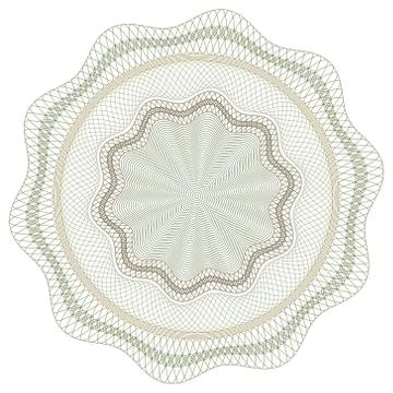 Guilloche Vector Pattern Rosette Stock Illustration