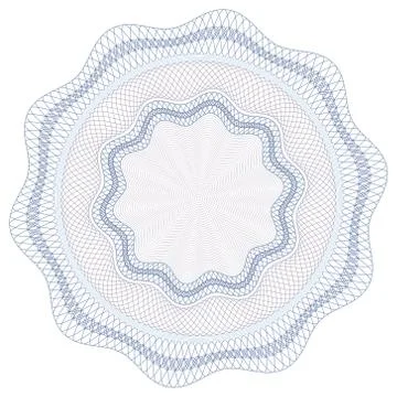 Guilloche Vector Pattern Rosette Stock Illustration