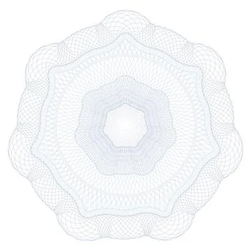 Guilloche Vector Pattern Rosette Stock Illustration