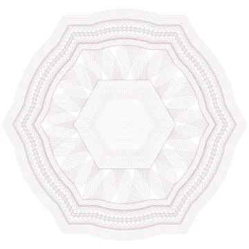 Guilloche Vector Pattern Rosette Stock Illustration