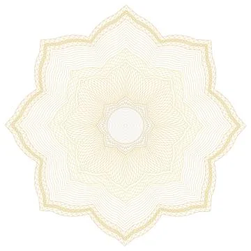 Guilloche Vector Pattern Rosette Stock Illustration