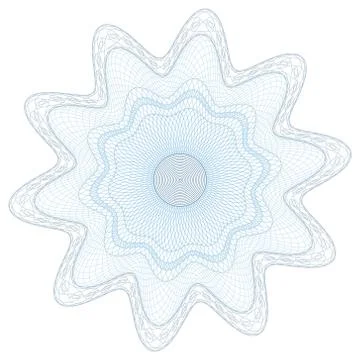 Guilloche Vector Pattern Rosette Illustrazione stock