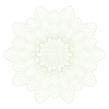 Guilloche Vector Pattern Rosette Stock Illustration