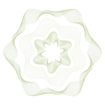 Guilloche Vector Pattern Rosette Illustrazione stock