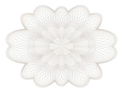 Guilloche Vector Pattern Rosette Stock Illustration