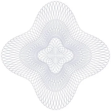 Guilloche Vector Pattern Rosette Stock Illustration