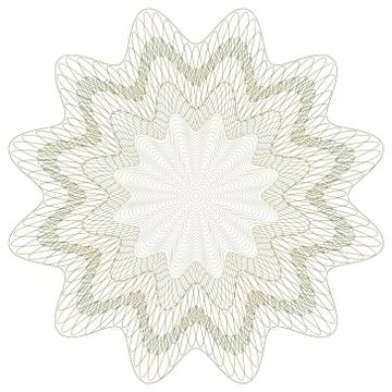 Guilloche Vector Pattern Rosette Stock Illustration
