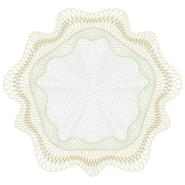 Guilloche Vector Pattern Rosette Stock Illustration