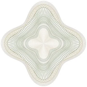 Guilloche Vector Pattern Rosette Stock Illustration