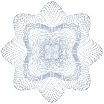 Guilloche Vector Pattern Rosette Stock Illustration