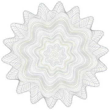 Guilloche Vector Pattern Rosette Illustrazione stock