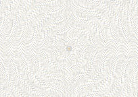 Guilloche vector spiral background grid with rosette in center. Stockillustratie