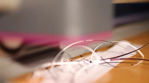 Guillotine cutting paper Stock Footage 46722260