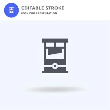 Guillotine icon vector, filled flat sign, solid pictogram isolated on white,  스톡 일러스트