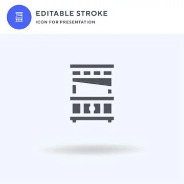 Guillotine icon vector, filled flat sign, solid pictogram isolated on white 스톡 일러스트