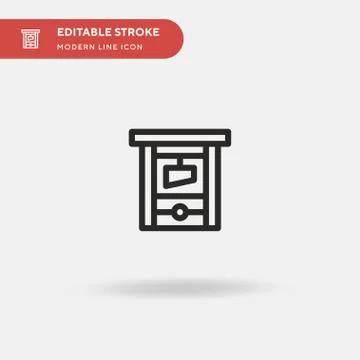 Guillotine Simple vector icon. Illustration symbol design template for web mo Stock Illustration