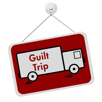 Guilt trip sign Illustrazione stock