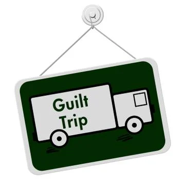 Guilt Trip Sign Stock Illustration