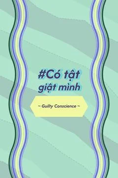GUILTY CONSCIENCE expressed in Vietnamese lettering artwork in night evergreen v Stock Illustration