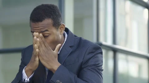 Guilty Desperate Businessman Video stock 54714711