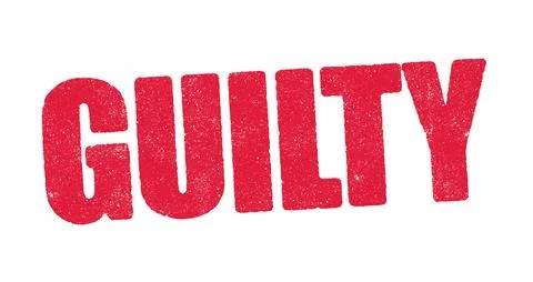 Guilty red ink stamp Stock Illustration