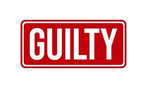 Guilty Rubber Stamp Seal Vector Stock Illustration