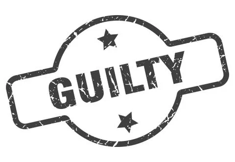 Guilty sign Illustrazione stock
