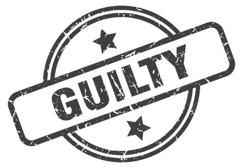 Guilty stamp Illustrazione stock