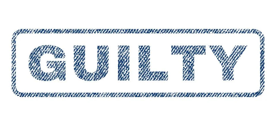 Guilty Textile Stamp Stock Illustration
