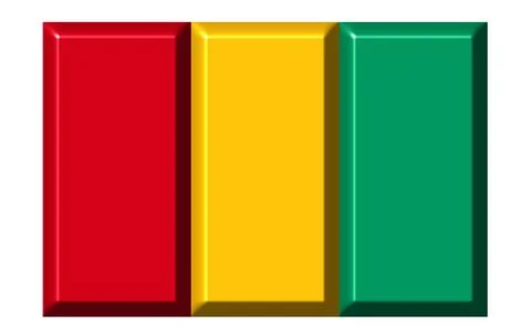 Guinea 3D Flag Stock Illustration