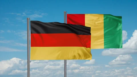 Guinea and Germany flag Stock Footage 245111064