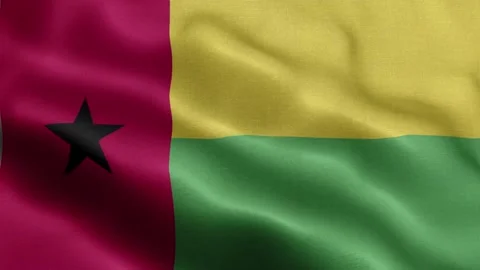 Guinea Biisau flag Front Stock Footage 318665672