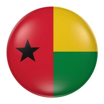 Guinea-Bissau button on white background Stock Illustration