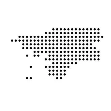 Guinea-Bissau dotted vector map Stockillustratie