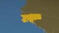 Guinea-Bissau extruded. Solids. 4k or 4k+ Resolution