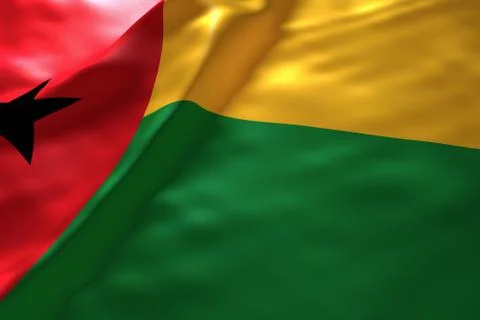 Guinea Bissau flag background Stock Illustration