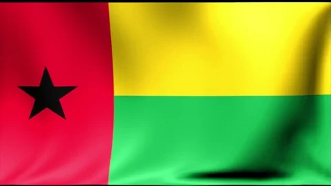 Guinea-Bissau Flag. Background Seamless Looping Animation. 4K High Definition Video stock 71781164
