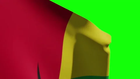 Guinea-Bissau Flag Close Stock Footage 134853427