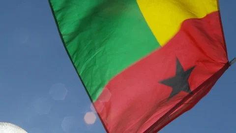 Guinea-bissau flag Stock Footage 111220593
