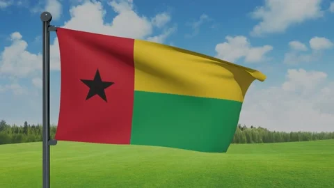 Guinea-Bissau Flag Stock Footage 152709264