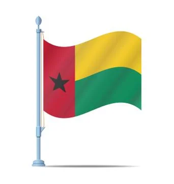 Guinea bissau flag vector 스톡 일러스트