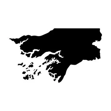 Guinea bissau map icon Stock Illustration