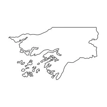 Guinea bissau map icon Illustrazione stock