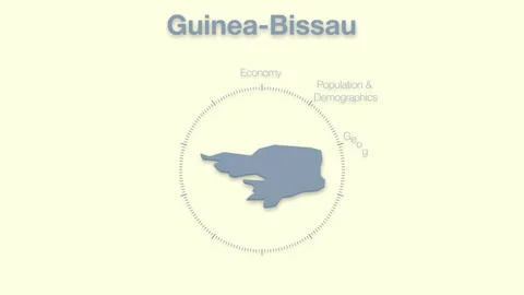 Guinea-Bissau MAP revealingmotion graphics data elements Stock Footage 339858737