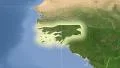Guinea Bissau on maps. Neighbourhood. Set of animations. 4k or 4k+ Resolution