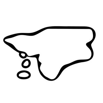 Guinea-Bissau simplified vector map Stock Illustration