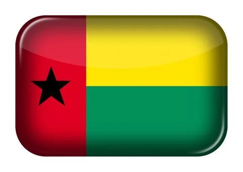Guinea-Bissau web icon rectangle button Stock Illustration